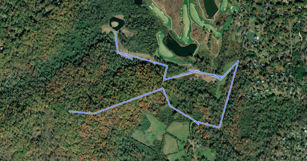 Маршрут Foxhaven Run на спутниковом снимке