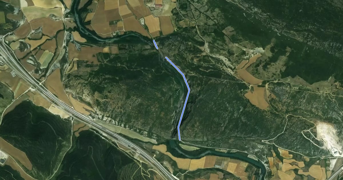 Маршрут Foz de Lumbier (ruta corta) на спутниковом снимке