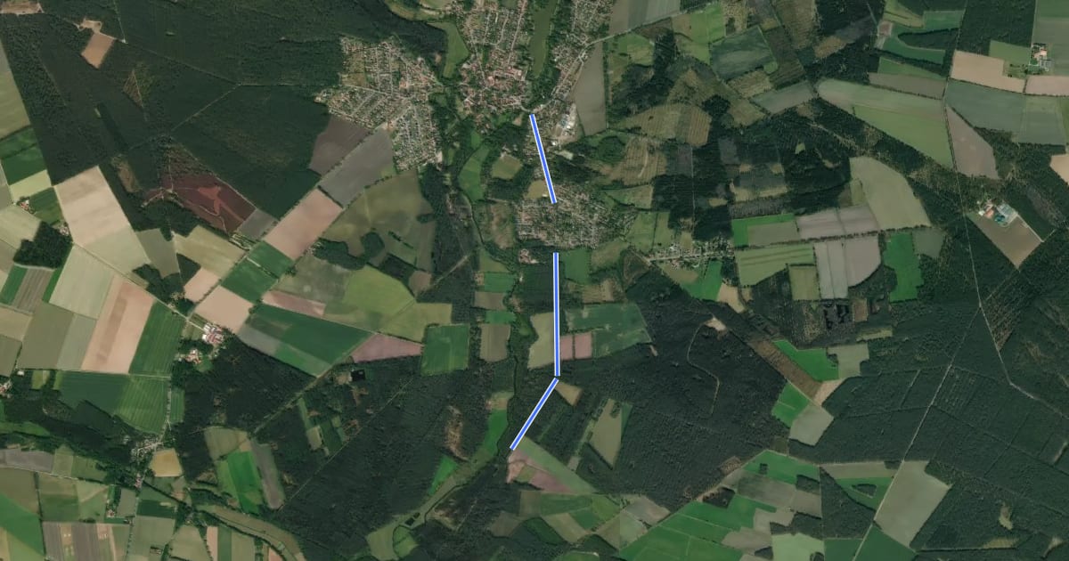 Маршрут Früher Europäischer Fernwanderweg E1, Müden (Örtze) на спутниковом снимке