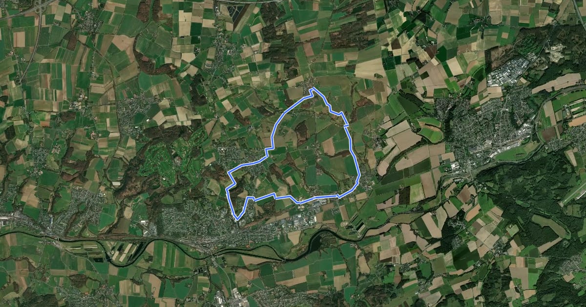 Маршрут Fröndenberg Rundwanderweg A6 на спутниковом снимке