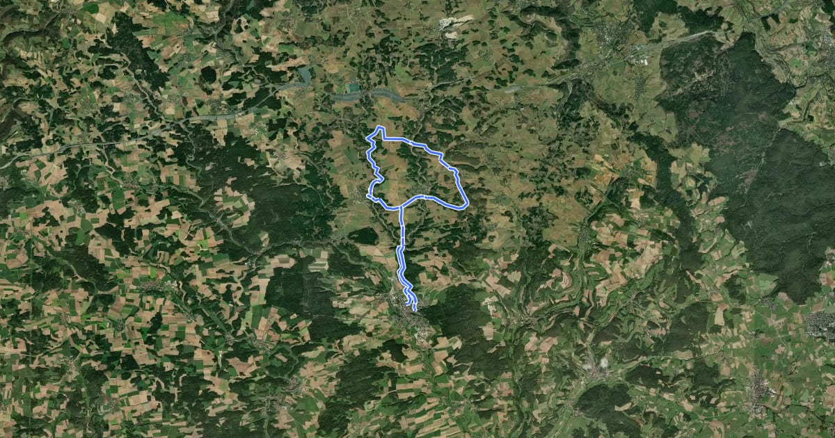 Маршрут Fränkische Schweiz 3-Tage-Wanderung (Zusatzetappe) на спутниковом снимке