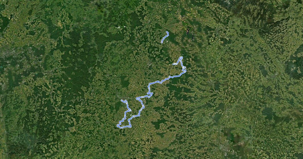 Маршрут Fränkischer Marienweg Route 3 на спутниковом снимке