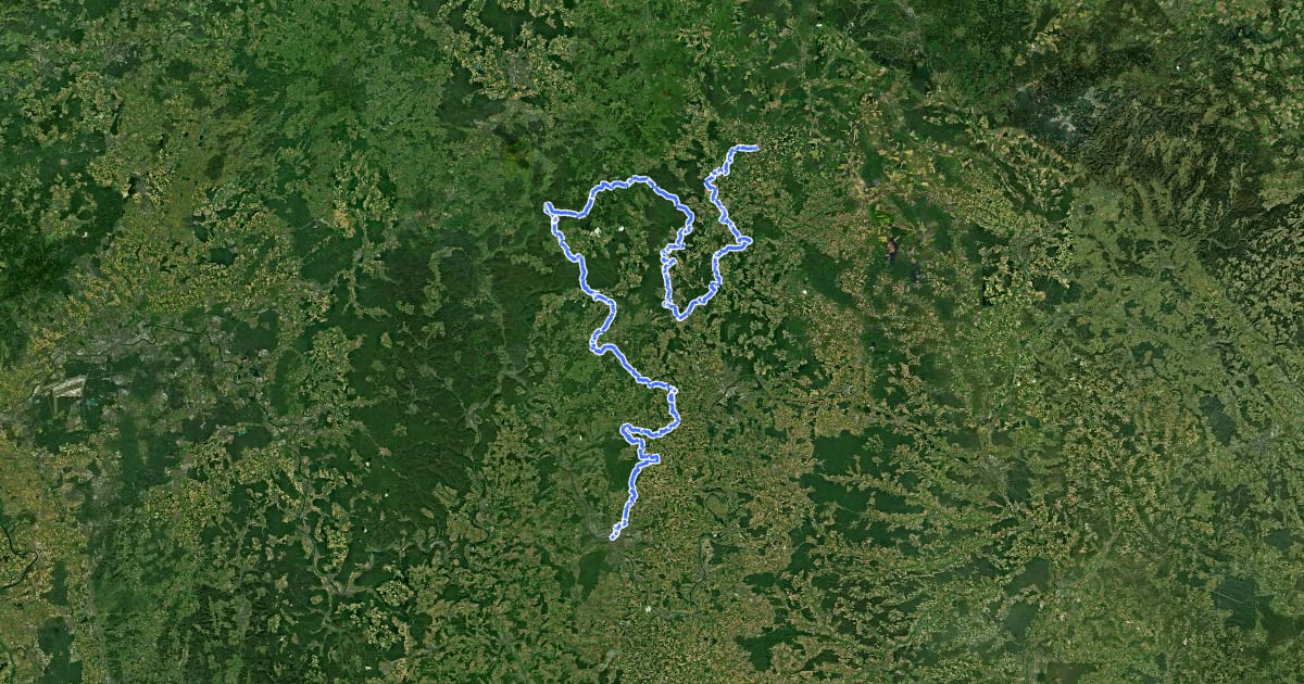 Маршрут Fränkischer Marienweg Route 4 на спутниковом снимке