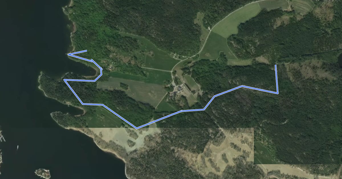Маршрут Frösviksrundan (MTB) на спутниковом снимке