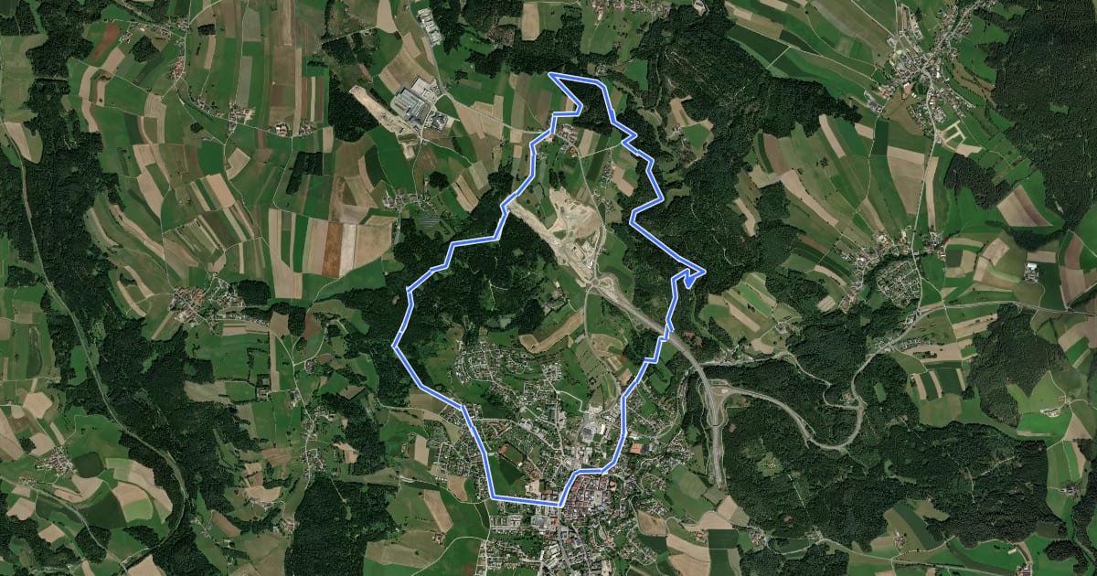 Маршрут FR4 - Hammerleitenrundweg на спутниковом снимке