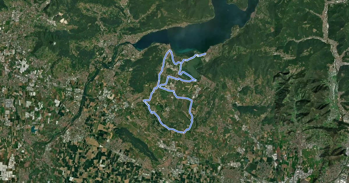 Маршрут Franciacorta Satèn 1 Giallo на спутниковом снимке