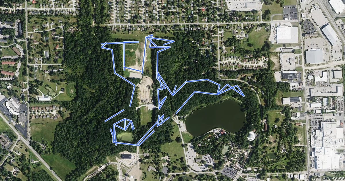 Маршрут Franke Park Easy на спутниковом снимке