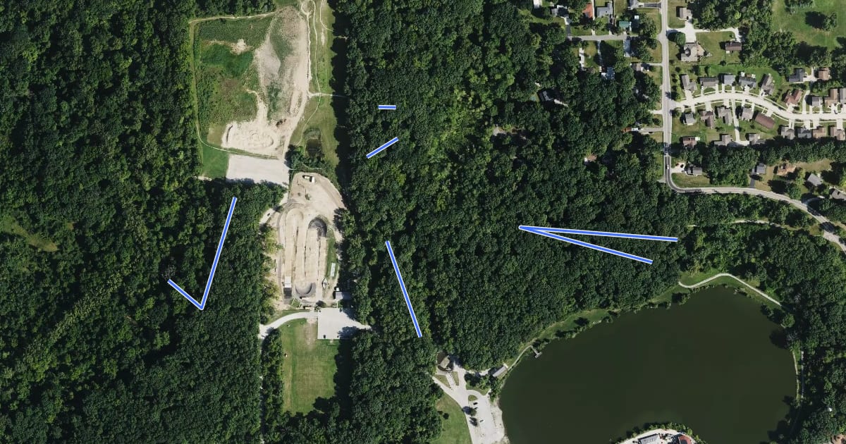 Маршрут Franke Park Hard на спутниковом снимке