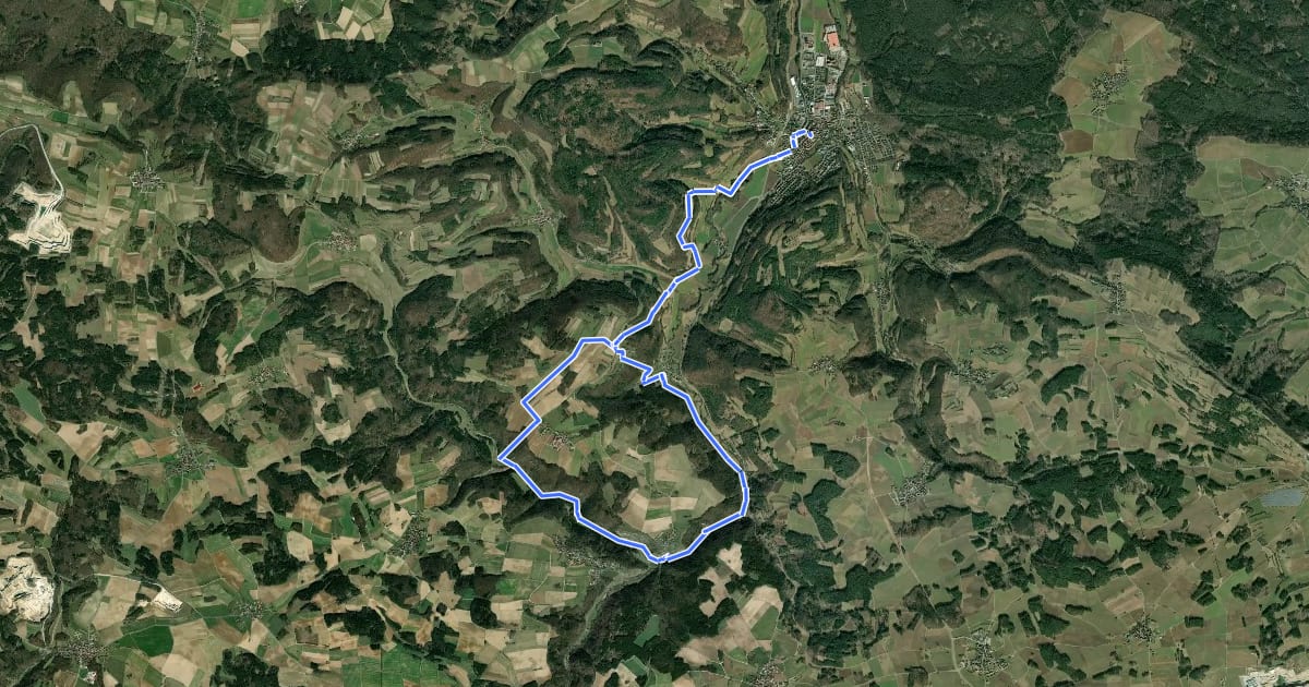 Маршрут Frankenberg Rundweg на спутниковом снимке