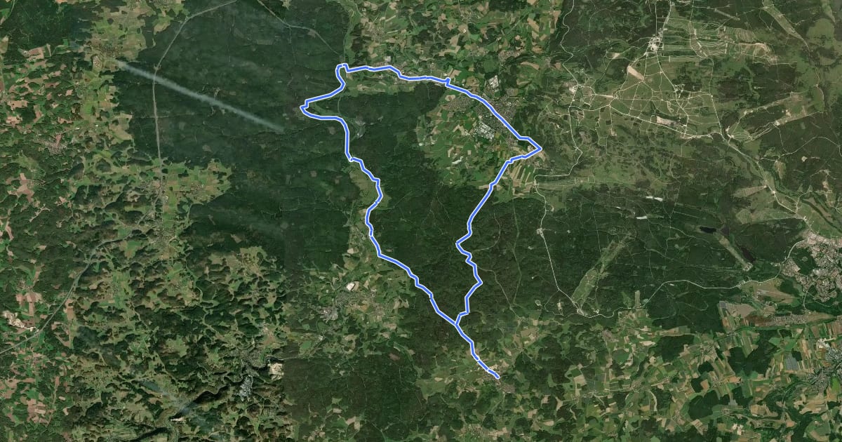 Маршрут Frankenpfalz - Tour на спутниковом снимке