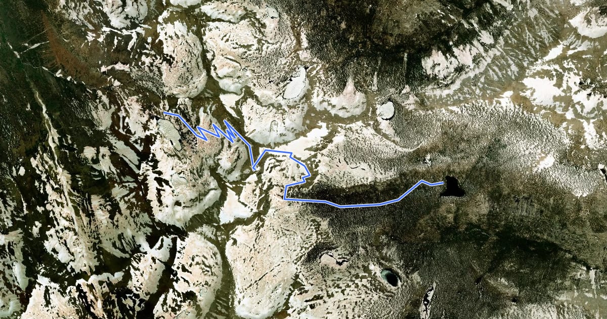 Маршрут Franklin Pass Trail на спутниковом снимке
