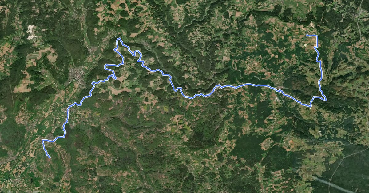 Маршрут Franz-Josef-Kaiser-Weg на спутниковом снимке