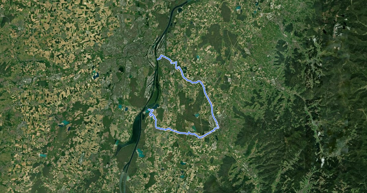 Маршрут FranziskanerTour на спутниковом снимке