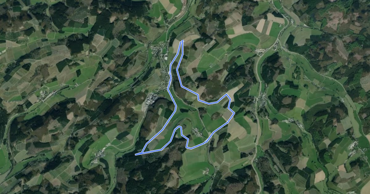 Маршрут Franziskusweg на спутниковом снимке