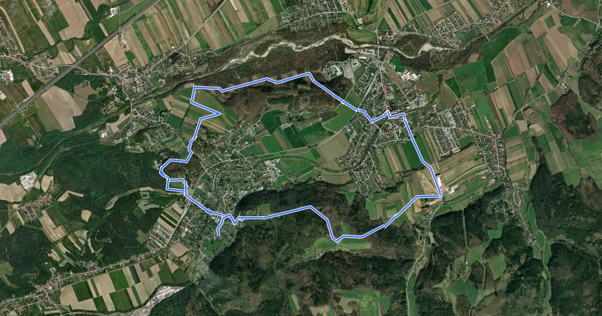 Маршрут Franziskusweg (kleine Route) на спутниковом снимке