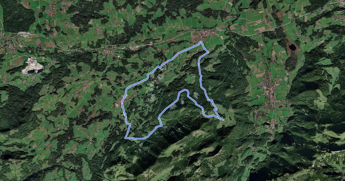 Маршрут Frasdorfer Hütte на спутниковом снимке