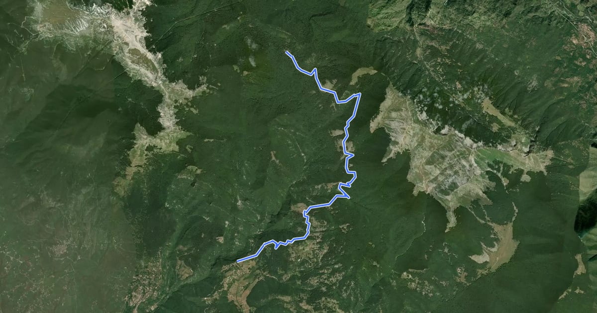 Маршрут Frazione San Nicola - Rifugio di Pietra Acquara на спутниковом снимке