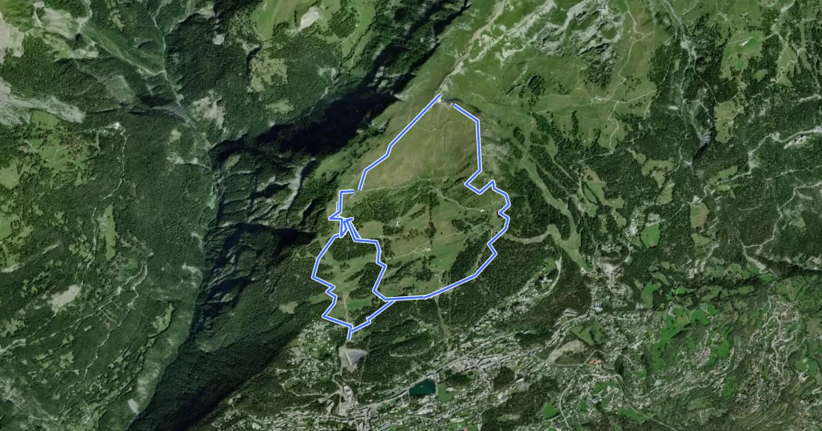 Маршрут Freeride Grand Montana на спутниковом снимке