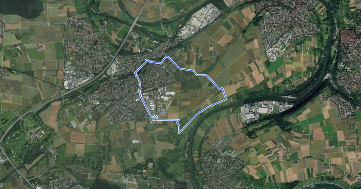 Маршрут Freiberger Rundwanderweg 1 на спутниковом снимке
