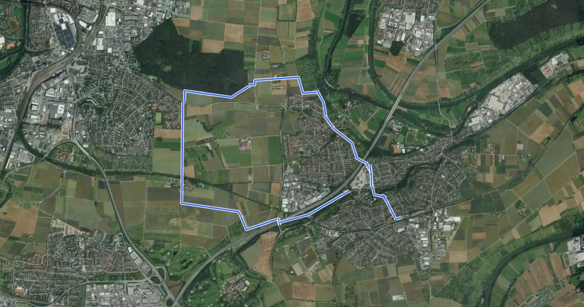 Маршрут Freiberger Rundwanderweg 3 на спутниковом снимке