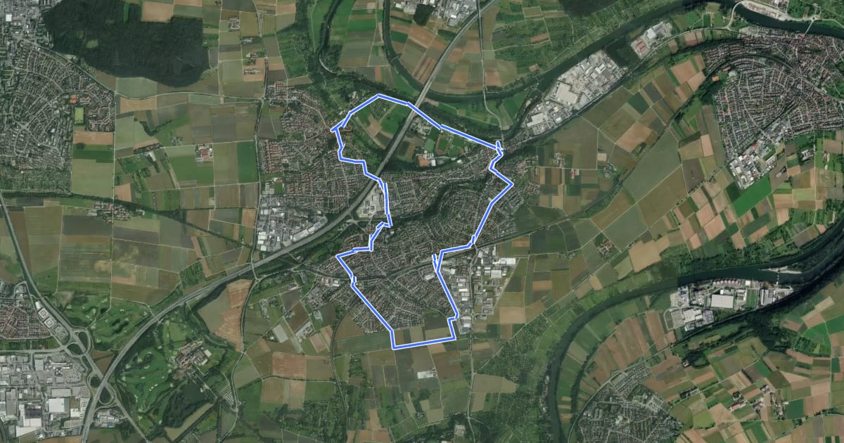 Маршрут Freiberger Rundwanderweg 4 на спутниковом снимке