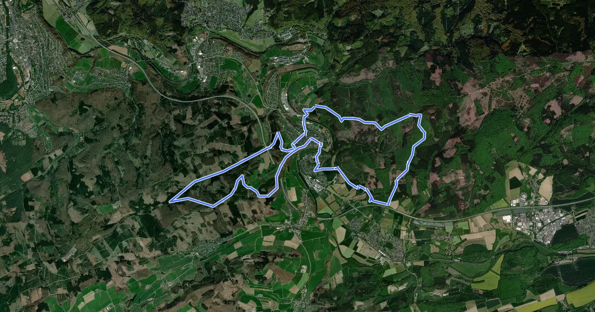 Маршрут Freienohler Rundweg на спутниковом снимке