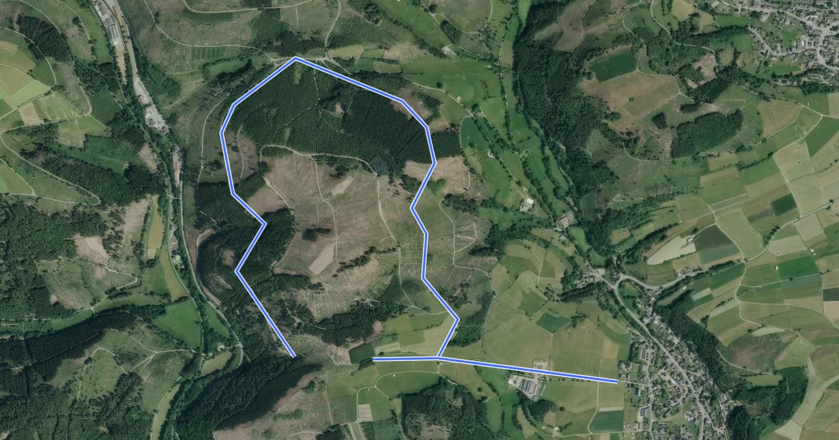 Маршрут Freier Stein Rundweg A3 на спутниковом снимке