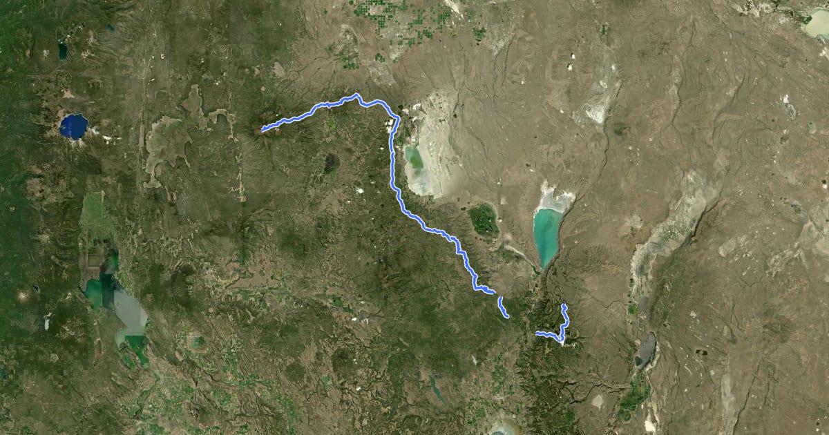 Маршрут Fremont NRT на спутниковом снимке