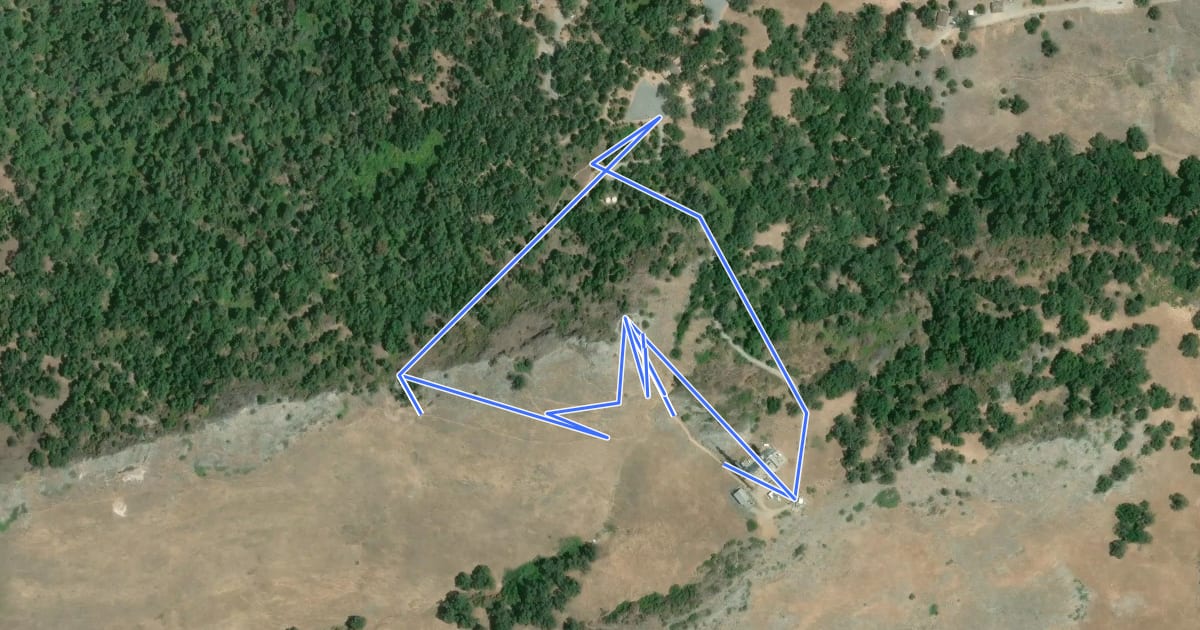 Маршрут Fremont Peak State Park Trails на спутниковом снимке
