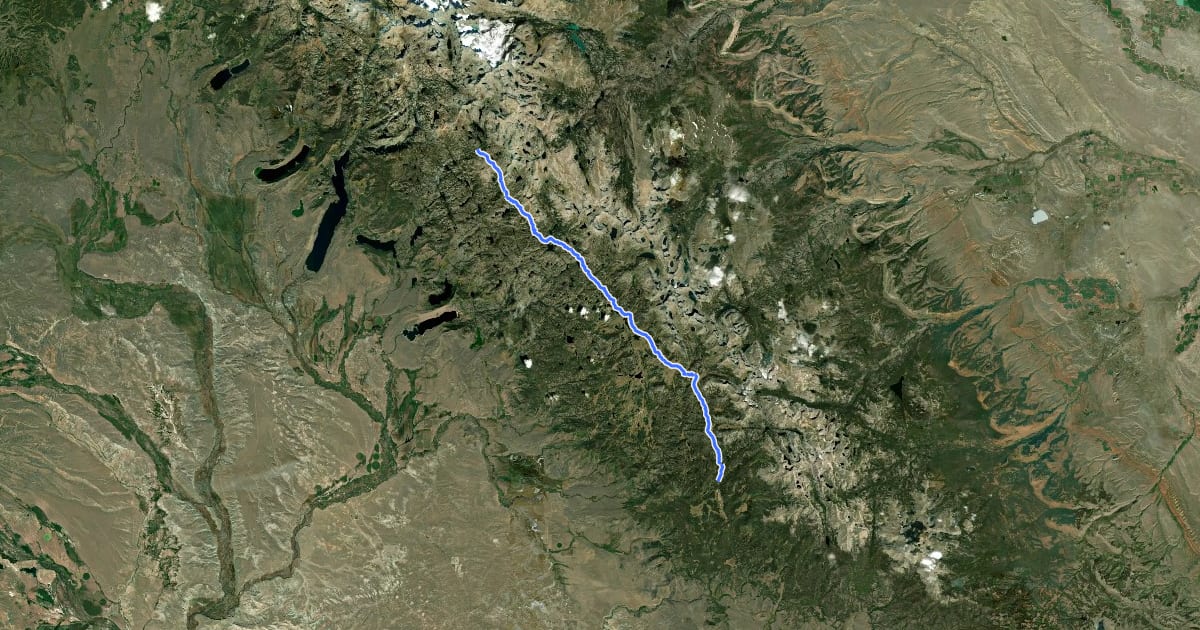 Маршрут Fremont Trail на спутниковом снимке