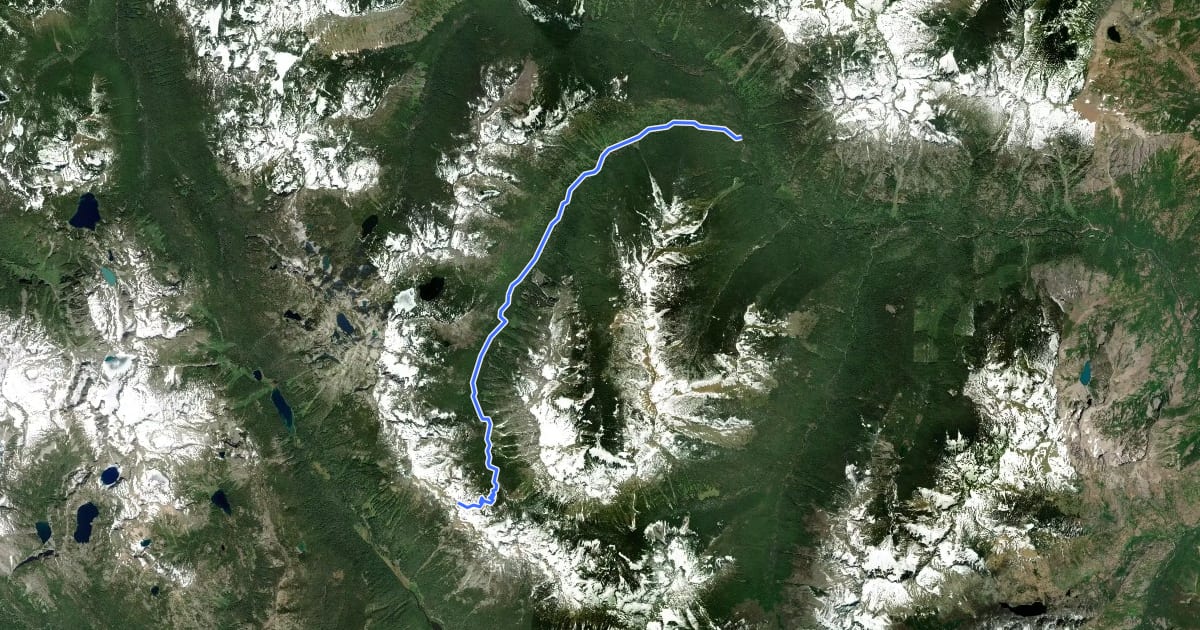 Маршрут French Creek Trail на спутниковом снимке