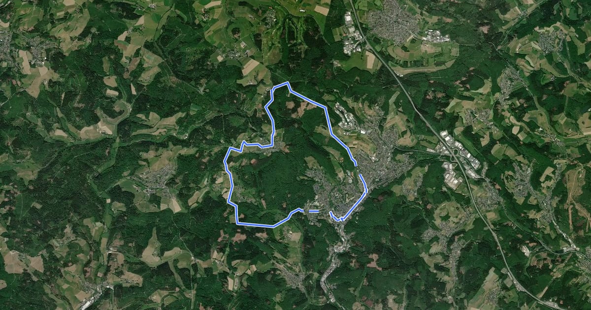 Маршрут Freudenberg Rundweg A4 на спутниковом снимке