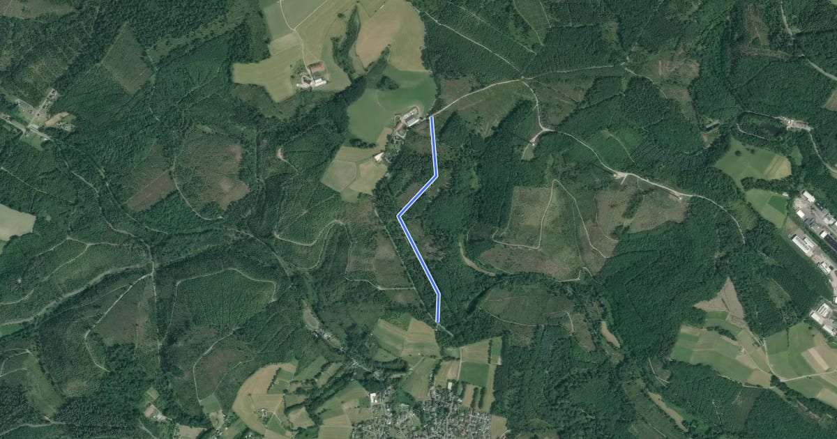 Маршрут Freudenberg Rundweg A6 на спутниковом снимке