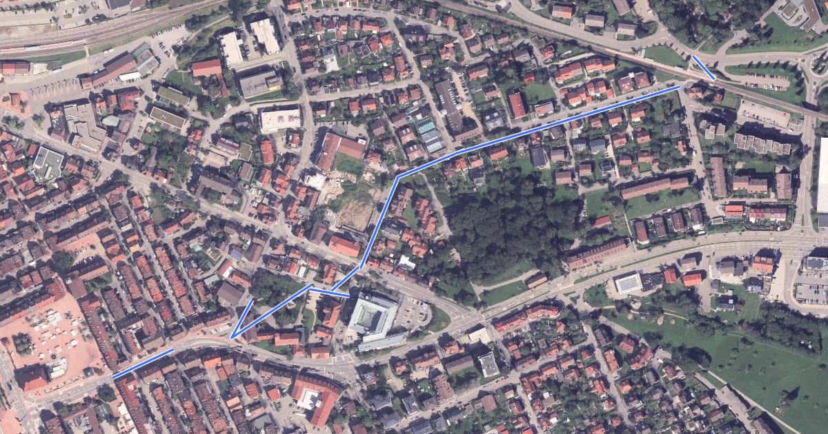 Маршрут Freudenstadt Friedhof - Freudenstadt Turmbräu на спутниковом снимке