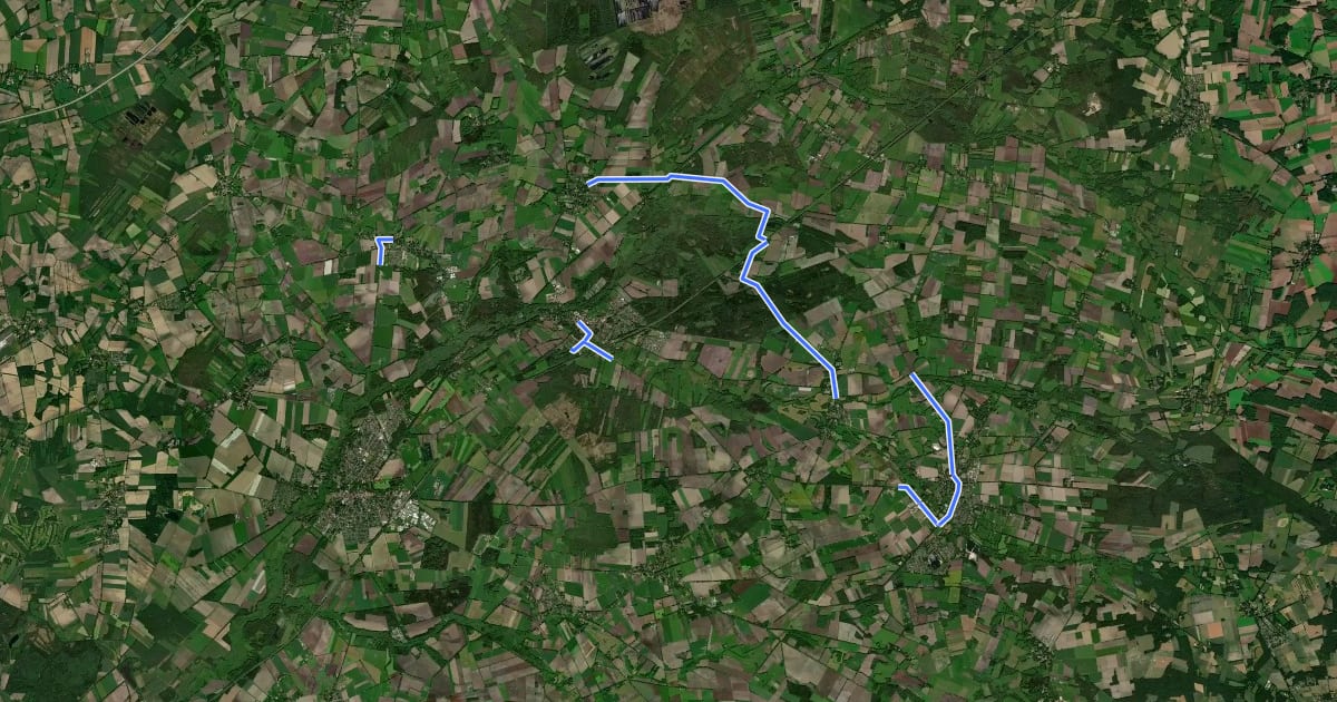 Маршрут Freudenthal-Route Radweg на спутниковом снимке