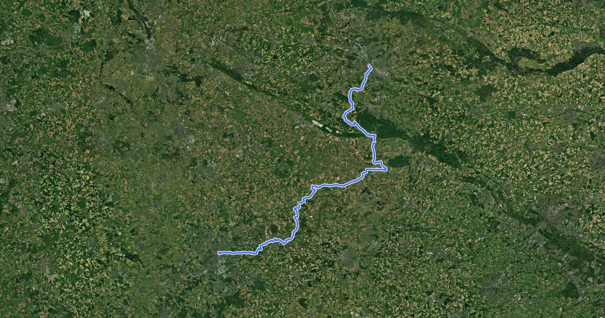 Маршрут Friedensroute (Ost) на спутниковом снимке