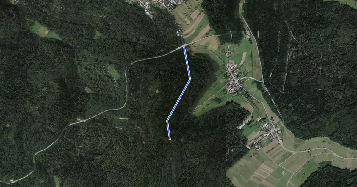 Маршрут Friedhof Moosbronn - Mönchkopfsattel на спутниковом снимке