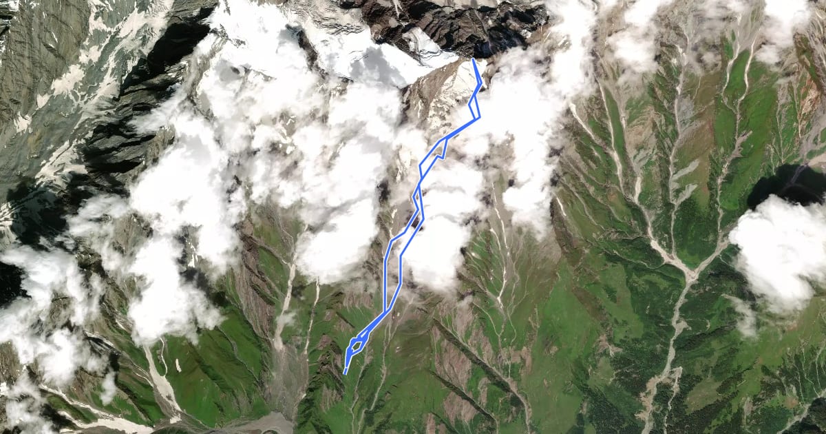 Маршрут Friendship Peak circuit на спутниковом снимке