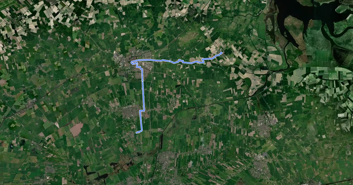 Маршрут Friese Woudenpad - 02 на спутниковом снимке