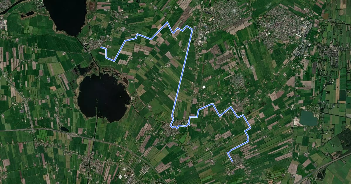 Маршрут Friese Woudenpad - 04 на спутниковом снимке