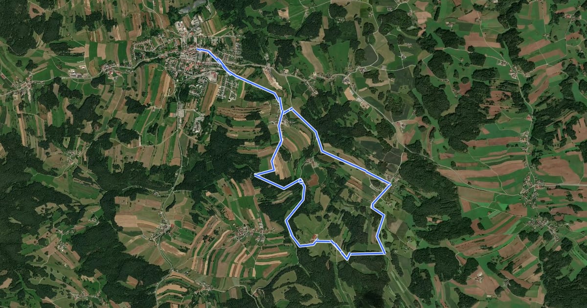 Маршрут Friesenhof-Wanderweg 38 на спутниковом снимке