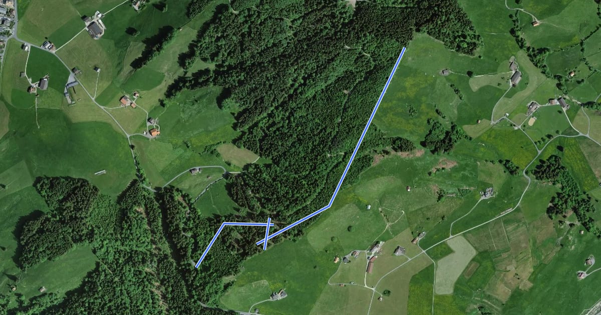 Маршрут Friherri-Kreten-Trail на спутниковом снимке