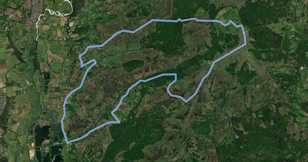 Маршрут Fritham Off Road Cycle Trail на спутниковом снимке