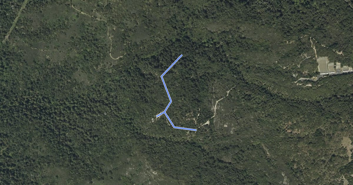 Маршрут Frog Flat Trail на спутниковом снимке