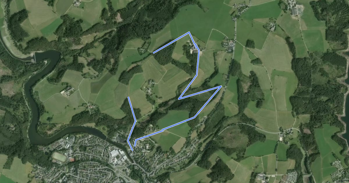 Маршрут Frohnhauser Tal-Rundweg-A2 на спутниковом снимке