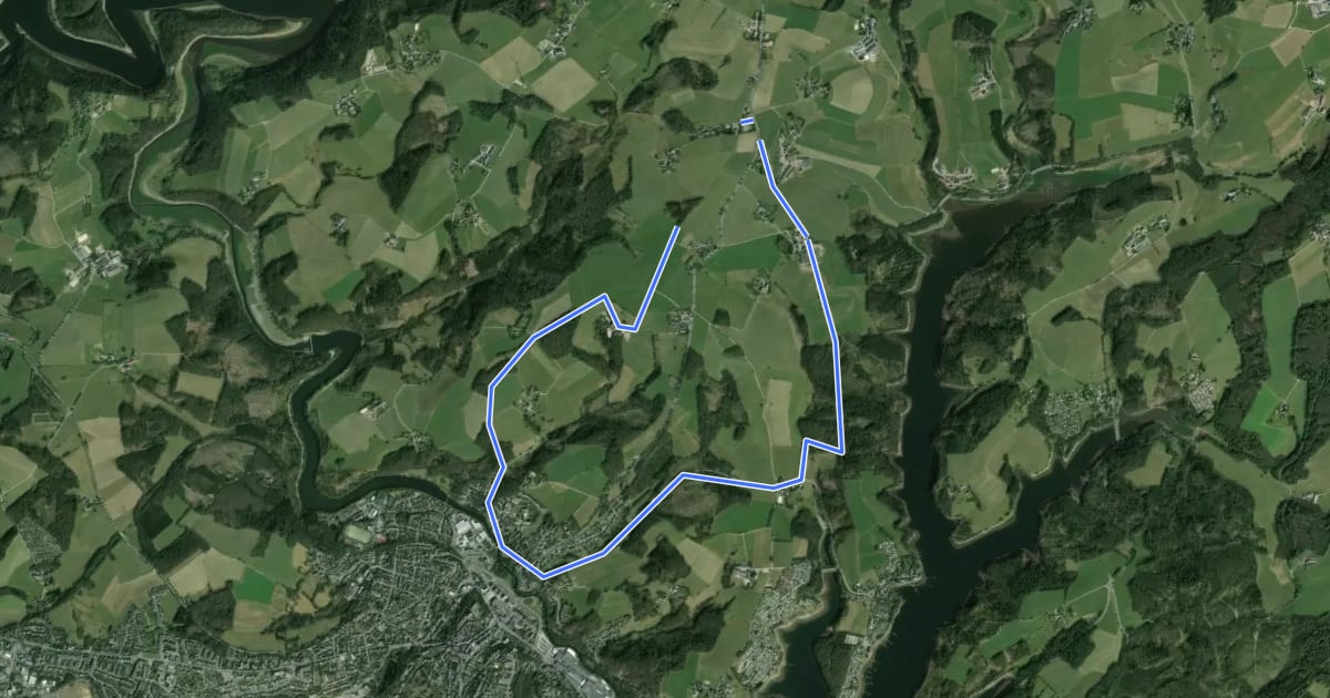 Маршрут Frohnhauser Tal-Rundweg-A3 на спутниковом снимке