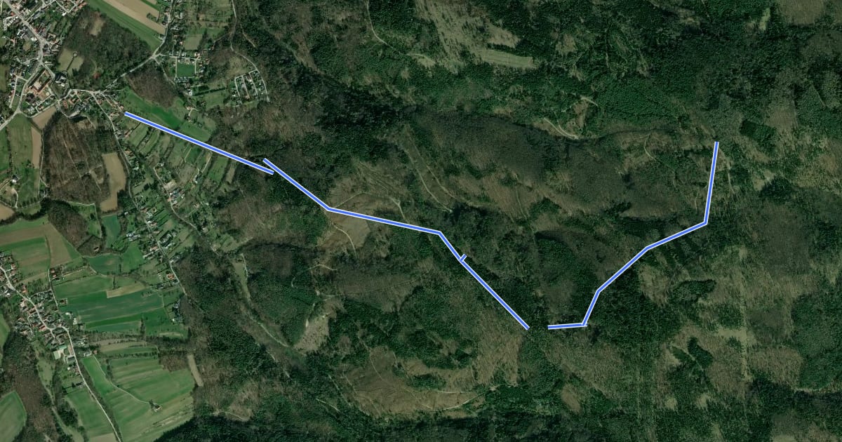 Маршрут Frohsdorf (Rosalienweg) - Gespitzter Riegel на спутниковом снимке