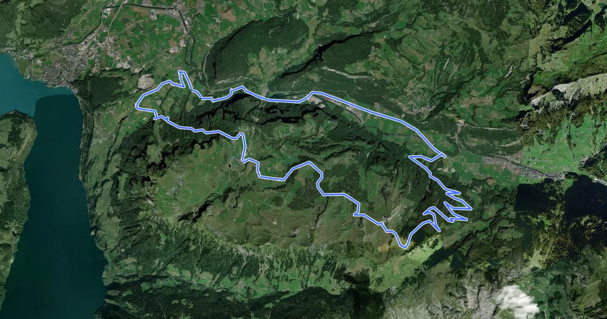 Маршрут Fronalp Tour на спутниковом снимке