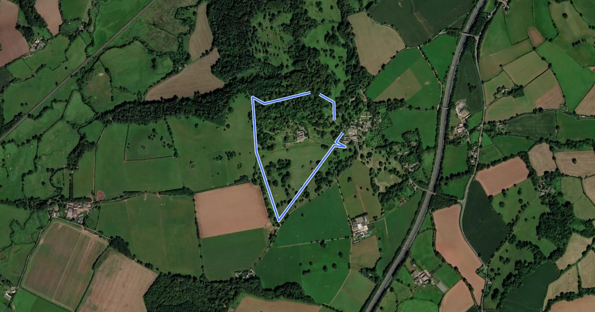 Маршрут Front Park and The Clump Walk, Killerton на спутниковом снимке