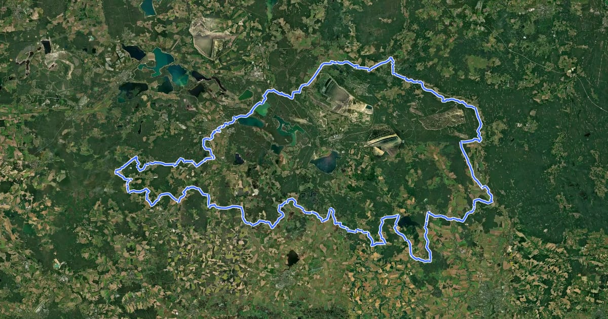Маршрут Froschradweg на спутниковом снимке